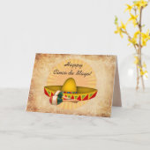 Carte Vintage Happy Cinco de Mayo (Fleur jaune)