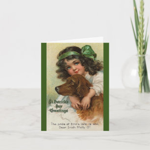Carte Vintage Happy St. Patrick's Day mignonne Irlandais