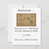 Carte Vintage Hawaï 1876 - Îles Hawaï (Dos)