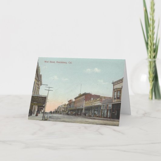 Carte Vintage Healdsburg, Californie (Devant)