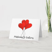 Carte Vintage heart-ballons - Customized (Dos)