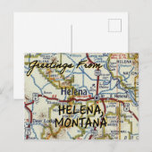 Carte Vintage Helena MT (Devant / Derrière)