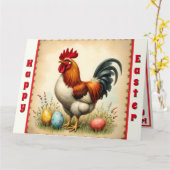 Carte Vintage Holiday Collection tendance Pâques (Fleur jaune)