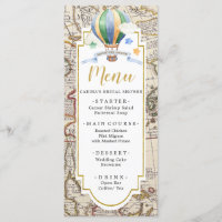 Carte vintage Hot Air Balloon Adventure Baby showe