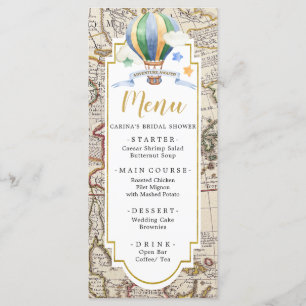 Carte vintage Hot Air Balloon Adventure Baby showe