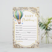 Carte vintage Hot Air Balloon prédictions Baby (Debout devant)