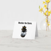 Carte Vintage Hurricane Lanterne sauvage Camping Art (Fleur jaune)