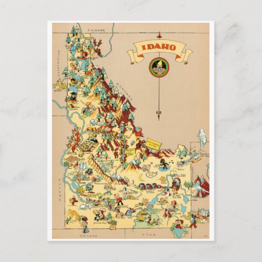 Carte Vintage Idaho Funny (Devant)