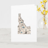 Carte Vintage Idaho Grand Salutation (Fleur jaune)