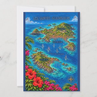 Carte Vintage Illustrée Les Saintes 971
