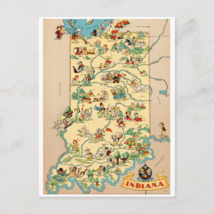 Carte Vintage Indiana