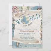 Carte vintage Invitations de douche bébé (Devant)