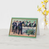 Carte vintage irlandaise Toast St. Patrick's Day C (Fleur jaune)