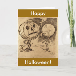 Carte Vintage Jack o'Lanterns parlant