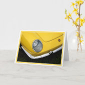 Carte Vintage jaune (Fleur jaune)
