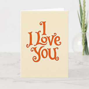 Carte vintage « Je t'aime »