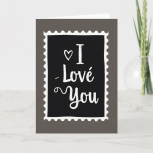 Carte vintage « Je t'aime »