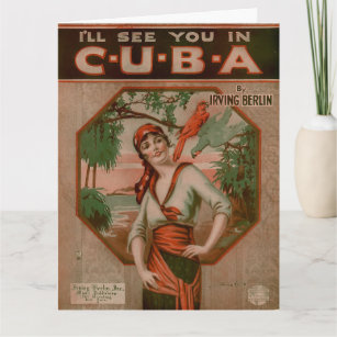 Carte Vintage Je vous verrai à Cuba Voyage