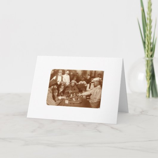 Carte Vintage - Jeu dans un Salon, (Devant)