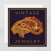 Carte vintage JEWELRY (Devant / Derrière)