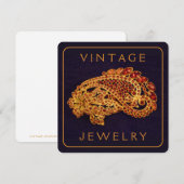 Carte vintage JEWELRY (Devant / Derrière)