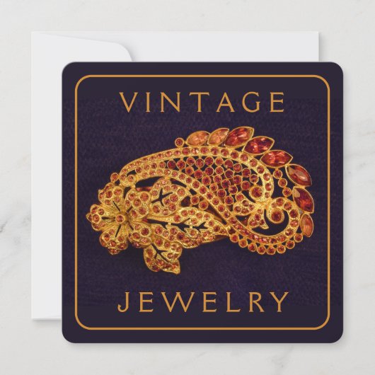 Carte vintage JEWELRY (Devant)