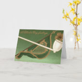 Carte vintage Jour de la Saint Patrick (Fleur jaune)