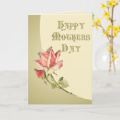 Carte vintage Joyeuse fête des mères (Fleur jaune)