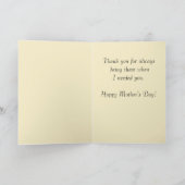 Carte vintage Joyeuse fête des mères (Intérieur)