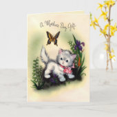 Carte vintage Joyeuse fête des mères (Fleur jaune)