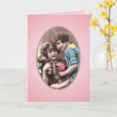 Carte vintage Joyeuse fête des mères (Fleur jaune)