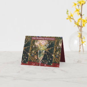 Carte Vintage Joyeux 40e anniversaire de Mariage