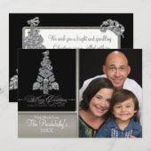 Carte Vintage Joyeux Arbre de Noël (Devant / Derrière)