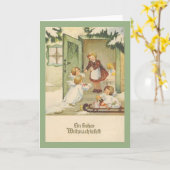 Carte Vintage Joyeux Noël (Fleur jaune)