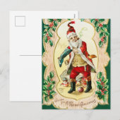 Carte vintage Joyeux Noël (1910) (Devant / Derrière)