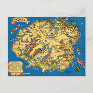 Carte Vintage Kauai Funny