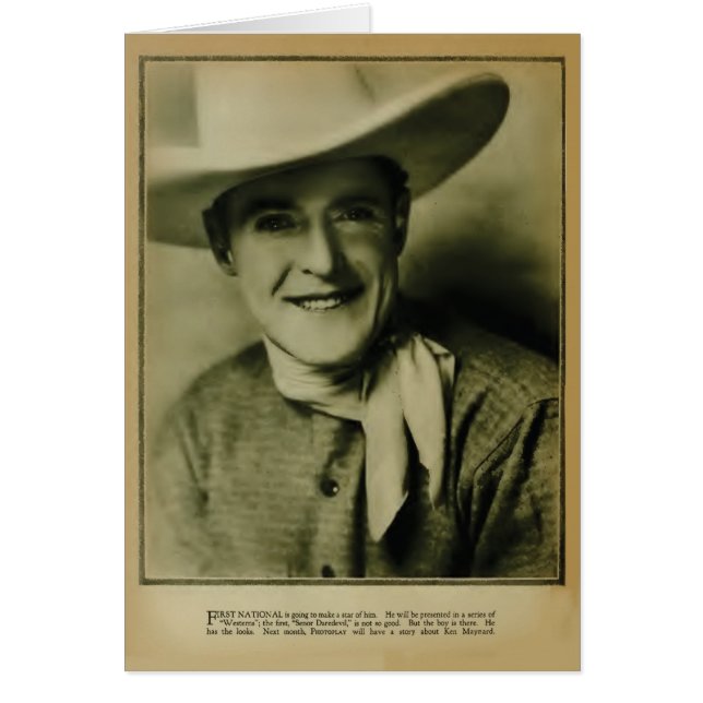 Carte vintage Ken Maynard 1926 (Devant)