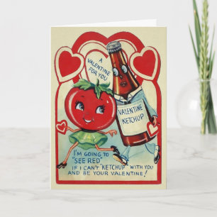 Carte vintage Ketchup Valentine's Day Card