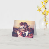 Carte Vintage Kitten (Fleur jaune)