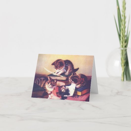 Carte Vintage Kitten (Devant)