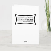 Carte Vintage Kitty avec un oiseau (Dos)