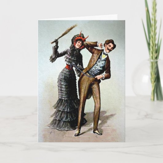 Carte vintage Krampus WomanHoliday (Devant)