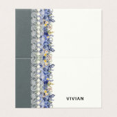 Carte vintage Lace Et Perles Florales Place (Outside Unfolded)