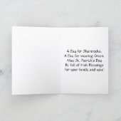 Carte Vintage Lad With Shamrocks Greeting Card (Intérieur)