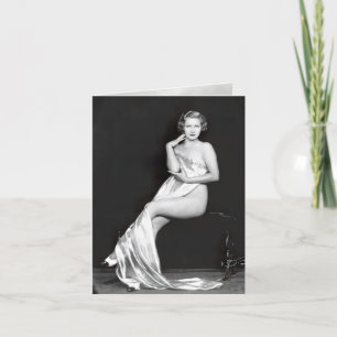 Carte vintage "Lady Draped in Silk"