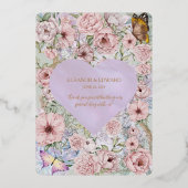 Carte vintage Lavender Peony (Verso)