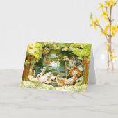 Carte Vintage Le Lac Fairies (Fleur jaune)