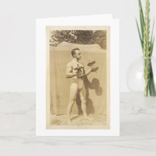 Carte Vintage - Les Gars Avec Muscles,
