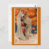 Carte Vintage "L'Halloween magique" (Devant / Derrière)