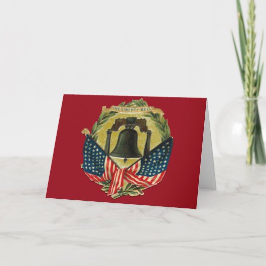 Carte Vintage Liberty Bell Greeting (Devant)